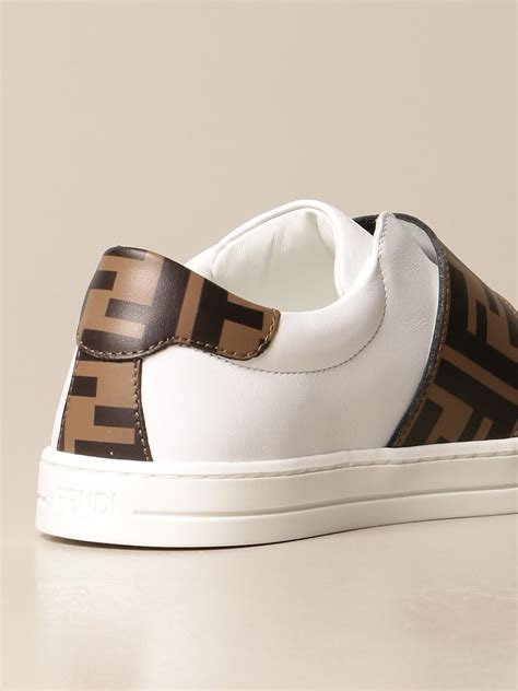 fendi slip-on leather sneaker|Women's Luxury Sneakers .